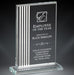 Contour Rectangle Glass Award with silver lined accents