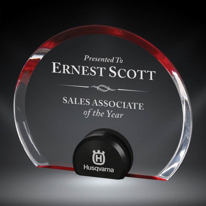 Halo Circle Acrylic in Black Stand