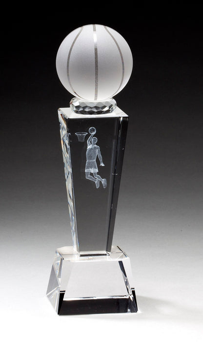 Basketball Crystal SPORT TOWER Trophy, 3D male image