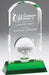 Golf Ball on Green Crystal Base Award