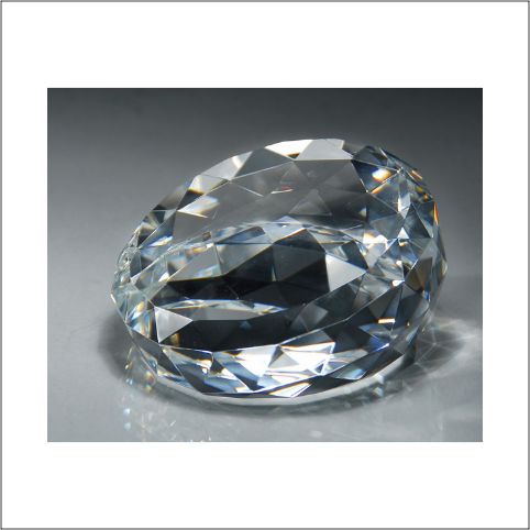 Crystal Faceted Diamond Paperweight