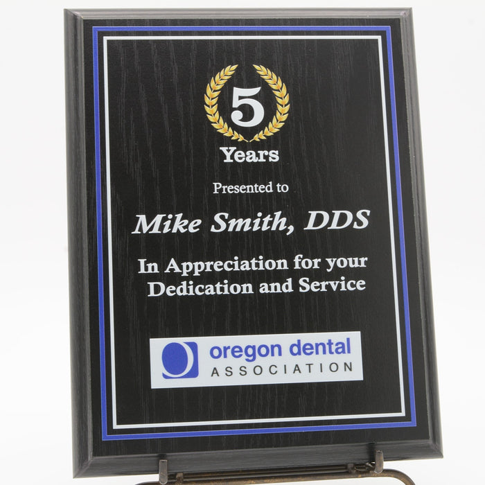 Economy Black Oak PB Plaque with Full Color Printing
