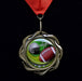 Football Fusion Medal with Colored Dome Insert