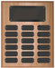 Oak Finish 18 Plate Perpetual Plaque