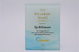 Glass Plaque Award with Metal Chrome Standup Pin