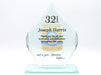 Jade Glass Royal Diamond Award on a base