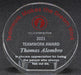 Tappered Circle Award Optical Crystal