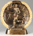 Oval Basketball Wreath Trophy