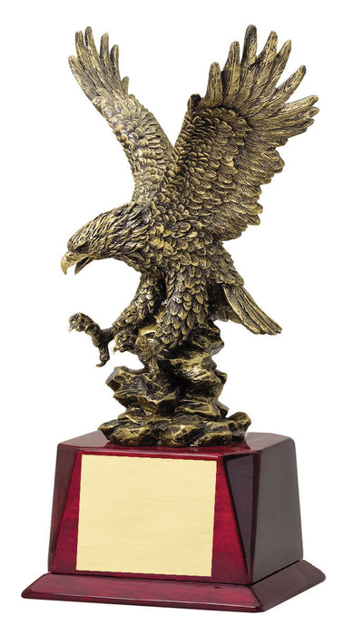 Eagle Trophy on Rosewood Base with Plate
