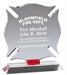 Crystal Firefighter Maltese Award on Red Pedestal