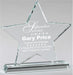 6 Point Star Crystal Award on base