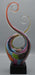 Multi-Color Twist Art Glass Award with Black Glass Base