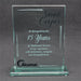 Large Jade Glass Award Rectangular on mitered base 3 Sizes