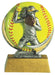 Softball Colored Resin Trophy Female