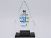 Glass Diamond in Granite Base with Removable Glass Insert
