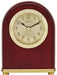 ROSEWOOD PIANO FINISH CLOCK WITH BRASS ACCENT