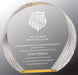 Round Acrylic Award 1 inch thick self-standing