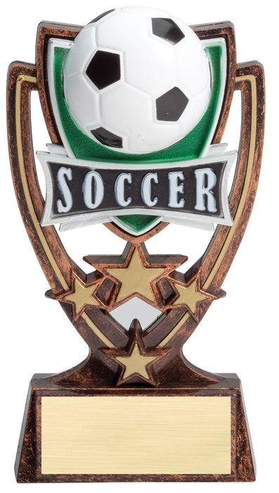 Four Star Soccer Colored Resin Trophy